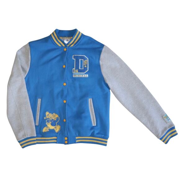 Disney Store Donald Duck 85th Anniversary Varsity Jacket For Adults Size Medium